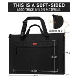 Nicpro Light Weight Art Portfolio Bag, 18x 24 Inches Waterproof Art Portfolio Case with Shoulder & Handle Carry, for Artwork, Poster, Sketch Drawing, Canvas, Photography, Solar Panel Storage