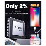 Susnwere 4 Pack [Apple MFi Certified] Apple Charging Cables 6ft, iPhone Chargers, Lightning Fast iPhone Charging Cord for iPhone 12/11/11Pro/11Max/ X/XS/XR/XS Max/8/7, ipad(White)