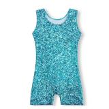 MYQFF Gymnastics Leotards for Girls Green 3T 4T 3T-4T Toddler Kids Tumbling Outfits Biketards Unitard