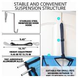 MIFNRO Pet Grooming Hammock for 6-11 lbs Pets - Adjustable Height, Tool Bag, 30 lb Capacity, Door-Hook Hanging, Foldable, Blue