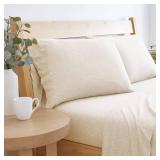 Road Trip America Jersey Sheets King Set - Cotton (4 Pieces) All Seasonal Deep Pockets Soft Cozy Knit Stretchy Bed Sheets - Hotel and Residential Quality (Oatmeal, King)