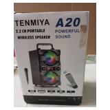 Bluetooth Speaker, Portable Wireless Speakers with Microphone, 60W Peak Loud Stereo Rich Bass, Lights, Remote, FM Radio, EQ, Double Subwoofer Sound System, Speaker for Home Outdoor Party Gifts(1MIC)