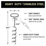 Heavy Duty Dog Tie Out Stake, No Break Dog Stake for All Dogs, Pet Anchor Yard Stake for Cable Beach Ground Outdoor Garden Sand