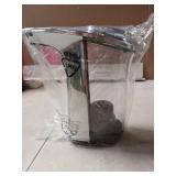 PZOTRUF Automatic Soap Dispenser, Touchless Dish Soap Dispenser 17oz/500ml with Infrared Sensor, 5 Adjustable Soap Levels, Liquid Dispenser for Bathroom Kitchen (Silver)