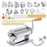 Amylove 72 Pieces Polymer Clay Roller Tools Machine Clay Conditioning Machine Polymer Clay Cutter Kit with Shapes Stainless Steel Clay Earring Cutters Earring Hooks Accessories for Clay Earring Making