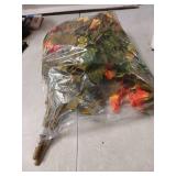 HyeFlora Artificial Fall Flowers for Outdoors Decoration 2PCS Autumn Faux Morning Glory Look Real Silk Flowers for Outside Planter UV Resistant Fake Flowers for Home Garden Balcony Yard Porch Deco