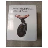 ELISHINE Red-Light-Therapy-for-Face and Neck, 7 Color Light Based Facial Massager, Portable Skin Care Tool (Black)