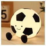 YISUN Soccer Night Light for Boys Light Up Football Lamp Dimmable Rechargeable Silicone Night Light Home Decor Birthday Christmas Gifts for Kids