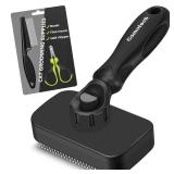Comotech 3PCS Cat Grooming Supplies,Cat Brush & Nail Clipper/Trimmer & Flea Comb for Shedding Indoor Cats Dogs and Small Animals - Meet All Your Pet