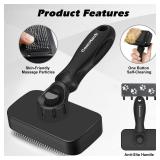 Comotech 3PCS Cat Grooming Supplies,Cat Brush & Nail Clipper/Trimmer & Flea Comb for Shedding Indoor Cats Dogs and Small Animals - Meet All Your Pet