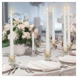 Foaincore 42 Pcs Candlestick Holders Bulk 2.5 Inch Taper Candle Holder for Table Centerpiece Thick Glass Ritual Candle Stand for Wedding Christmas Valentines Festival Party Decorations(Clear)