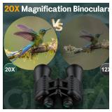 20x52 Binoculars for Adults High Powered - OPAITA HD Binoculars Clear View with Low Light Vision - Professional Binocular for Bird Watching Cruise Hunting Stargazing Football Travel