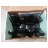 Door Lever Lock (4 Pack) Prevents Toddlers from Opening Doors. 3.25" L * 1.5" W * 4.5" H Easy One Hand Operation for Adults. Durable ABS with 3M Adhesive Backing. Simple Install (Black)