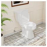 PIKETS Bidet Attachment for Toilet, Dual Nozzle (Frontal and Rear Wash) Non-Electric Fresh Water Toilet Seat Attachment with Nozzle Self Cleaning, Adjustable Water Pressure(Chrome Silver)