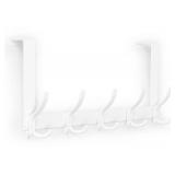 Optish Door Hanger Hook, Over The Door Hooks for Hanging, Over The Door Towel Racks for Bathroom, Over The Door Hanger - 5 Triple Hooks for Towel, Clothes and Hat (White, 1 Pack), TRI-1P