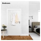 Optish Door Hanger Hook, Over The Door Hooks for Hanging, Over The Door Towel Racks for Bathroom, Over The Door Hanger - 5 Triple Hooks for Towel, Clothes and Hat (White, 1 Pack), TRI-1P