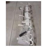 Optish Door Hanger Hook, Over The Door Hooks for Hanging, Over The Door Towel Racks for Bathroom, Over The Door Hanger - 5 Triple Hooks for Towel, Clothes and Hat (White, 1 Pack), TRI-1P