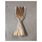 Gold Pie Server Stainless Steel, HOFTEN Cake Pie Pastry Server Set of 5, Professional Dessert Server For Cake Cheese Pie Pizza and more, Serrated Cake Knife ï¼8.93inch Length)