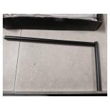 Camping Chair Wall Storage for Garage, Metal Camping Chair Storage Rack Wall Holder, Floating Shelf, 4 Hooks, Stainless Steel, Beach Chair Rack, Umbrella Holder, Garage Chair Organizer, Matte Black