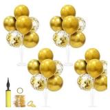 ZJDHPTY Gold Party Decorations Balloon Stand Centerpiece Table Decorations for Birthday Bridal Shower Graduation Wedding Anniversary Engagement Mother