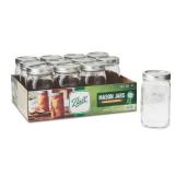 Ball Wide Mouth Clear Glass Canning Quart 32 Oz Mason Jars with Lids, 12 Pack
