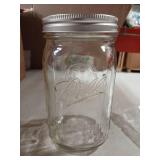 Ball Wide Mouth Clear Glass Canning Quart 32 Oz Mason Jars with Lids, 12 Pack