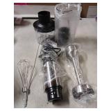 Nkove Immersion Blender Handheld Corded Hand Blenders 5 in 1 Set 800W, Stainless Steel Stick Blender Turbo Mode with 600 ml Mixing Beaker with Lid, 400 ml Chopper, Whisk, Milk Frother, BPA-Free