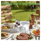 Chivalral Acrylic Utensil Holder - Silverware Organizer for Kitchen, Table, Indoor Outdoor Use Space-Saving, For Buffet, Picnic Party