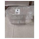 Chivalral Acrylic Utensil Holder - Silverware Organizer for Kitchen, Table, Indoor Outdoor Use Space-Saving, For Buffet, Picnic Party