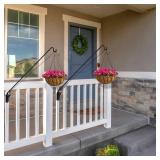 ERYTLLY 2 Packs Heavy Duty Deck Hook Wall Mounted, Extensible and Adjustable Deck Hook for Hanging Bird Feeder, Plants, Suet Baskets,Wind Chimes,Lanterns and More