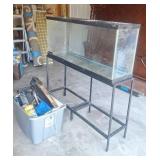 55 Gallon Fish Tank, Stand, Pump, LED Lights, Pump Heater and Supplies 55 Gallon Fish Tank, Stand, Pump, LED Lights, Pump Heater and Supplies