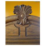 WOODEN ARMOIRE WITH BOMBE STYLE BASE WITH CURVED TOP WOODEN ARMOIRE WITH BOMBE STYLE BASE WITH CURVED TOP