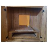 WOODEN ARMOIRE WITH BOMBE STYLE BASE WITH CURVED TOP WOODEN ARMOIRE WITH BOMBE STYLE BASE WITH CURVED TOP