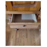 WOODEN ARMOIRE WITH BOMBE STYLE BASE WITH CURVED TOP WOODEN ARMOIRE WITH BOMBE STYLE BASE WITH CURVED TOP