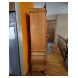 WOODEN ARMOIRE WITH BOMBE STYLE BASE WITH CURVED TOP WOODEN ARMOIRE WITH BOMBE STYLE BASE WITH CURVED TOP