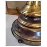 VINTAGE ALABASTER SHADE LAMPS WITH A BRASS BASE VINTAGE ALABASTER SHADE LAMPS WITH A BRASS BASE