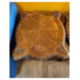 PAIR OF MATCHING WOODEN END TABLES PAIR OF MATCHING WOODEN END TABLES
