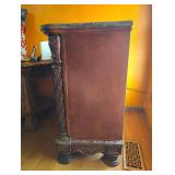 PAIR OF WOODEN 4 DRAWER NIGHTSTANDS WITH MARBLE LIKE TOP PAIR OF WOODEN 4 DRAWER NIGHTSTANDS WITH MARBLE LIKE TOP