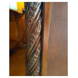 PAIR OF WOODEN 4 DRAWER NIGHTSTANDS WITH MARBLE LIKE TOP PAIR OF WOODEN 4 DRAWER NIGHTSTANDS WITH MARBLE LIKE TOP