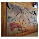 GENTLY USED RUG WITH FLORAL PATTERN GENTLY USED RUG WITH FLORAL PATTERN