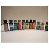 LARGE BOX OF NEW AND USED ACRYLIC PAINTS LARGE BOX OF NEW AND USED ACRYLIC PAINTS