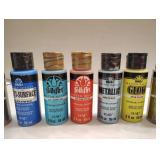 LARGE BOX OF NEW AND USED ACRYLIC PAINTS LARGE BOX OF NEW AND USED ACRYLIC PAINTS