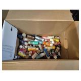LARGE BOX OF NEW AND USED ACRYLIC PAINTS LARGE BOX OF NEW AND USED ACRYLIC PAINTS