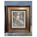 FRAMED ART PRINT TITLED "Italian Villa I" by artist Allayn Stevens. FRAMED ART PRINT TITLED "Italian Villa I" by artist Allayn Stevens.