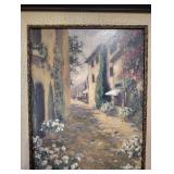 FRAMED ART PRINT TITLED "Italian Villa I" by artist Allayn Stevens. FRAMED ART PRINT TITLED "Italian Villa I" by artist Allayn Stevens.