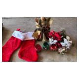 PORCELAIN FACE AND HANDS ANGEL TREE TOPPER AND CHRISTMAS CANDLES, DECOR AND STRING LIGHTS PORCELAIN FACE AND HANDS ANGEL TREE TOPPER AND CHRISTMAS CANDLES, DECOR AND STRING LIGHTS