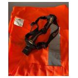 ZIPPER FRONT 3X HI-VIS VEST AND BATTERY OPERATED  QUANTUM SECURITY HEADLAMP ZIPPER FRONT 3X HI-VIS VEST AND BATTERY OPERATED  QUANTUM SECURITY HEADLAMP