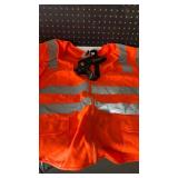 ZIPPER FRONT 3X HI-VIS VEST AND BATTERY OPERATED  QUANTUM SECURITY HEADLAMP ZIPPER FRONT 3X HI-VIS VEST AND BATTERY OPERATED  QUANTUM SECURITY HEADLAMP