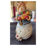 RESIN SNOWMAN DECOR WITH CATS APPROXIMATELY 10 INCHES TALL RESIN SNOWMAN DECOR WITH CATS APPROXIMATELY 10 INCHES TALL