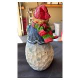 RESIN SNOWMAN DECOR WITH CATS APPROXIMATELY 10 INCHES TALL RESIN SNOWMAN DECOR WITH CATS APPROXIMATELY 10 INCHES TALL